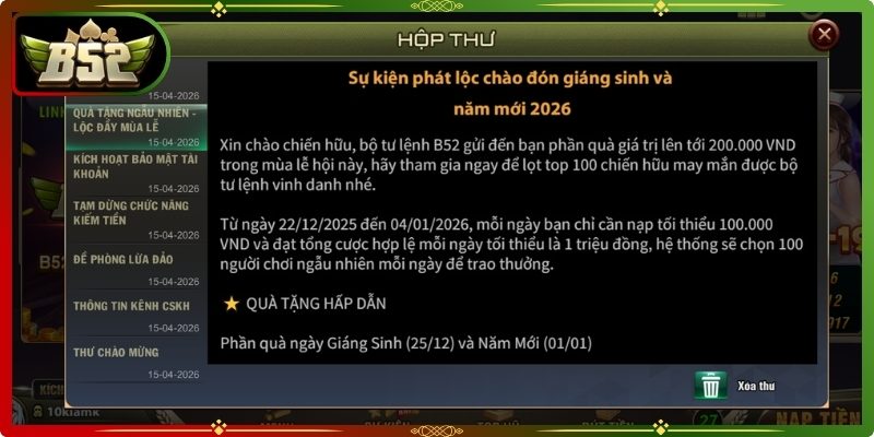 Khuyến Mãi B52 – Cơn Mưa Ưu Đãi Bùng Nổ Cập Nhật Mỗi Ngày 3 Chú ý quan trọng cho newbie